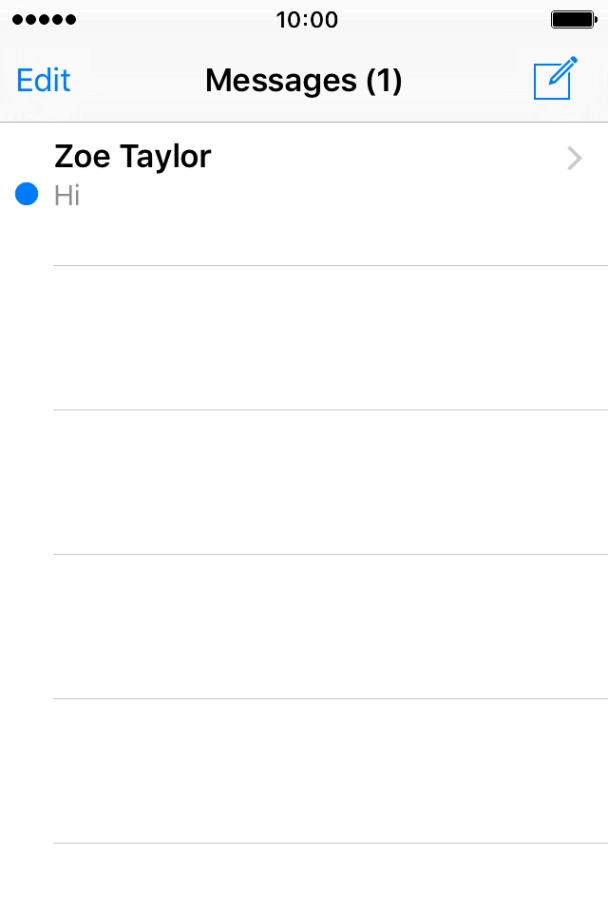 Press the new message icon.