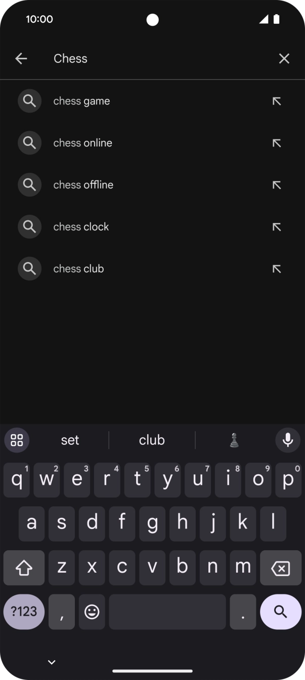 Key in the name or subject of the required app and press the search icon. Key in the name or subject of the required app and press the search icon.