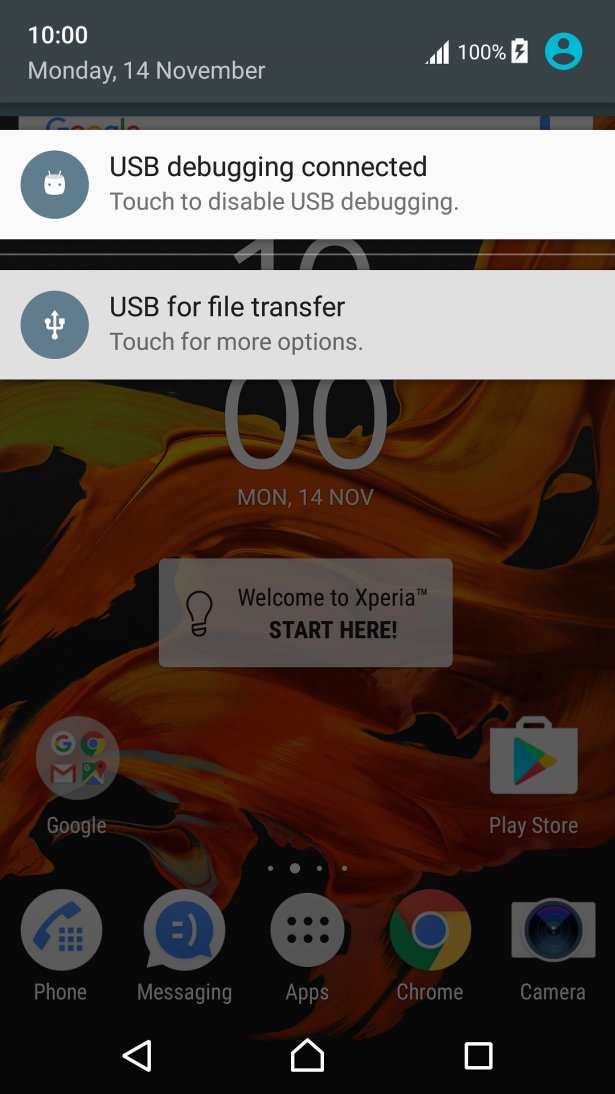Press the connections icon.