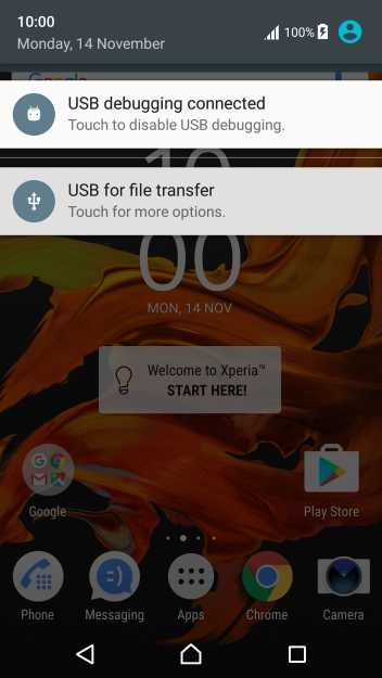 Press the connections icon.