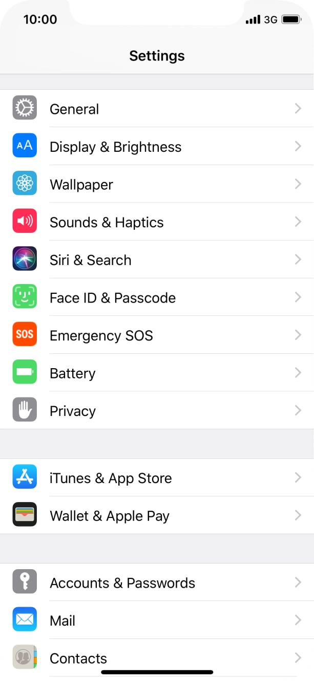 Press Face ID & Passcode.