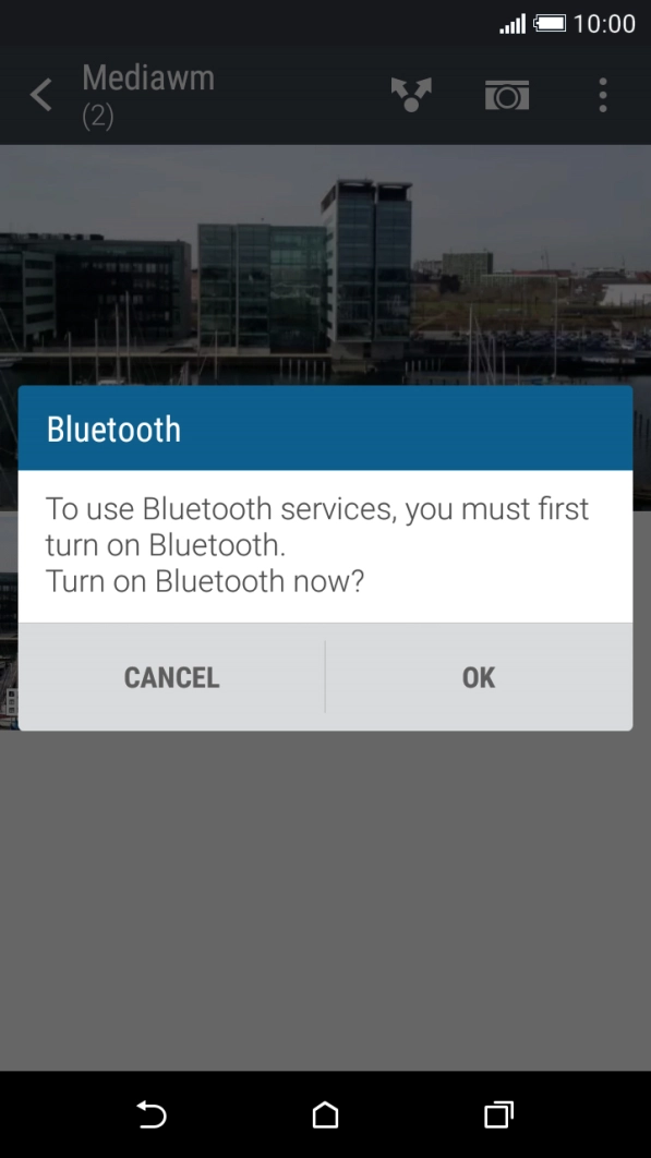 If Bluetooth is turned off, press OK to turn it on.