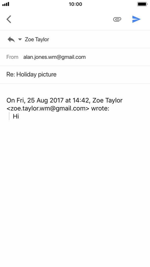 Press the text input field. Press the text input field.