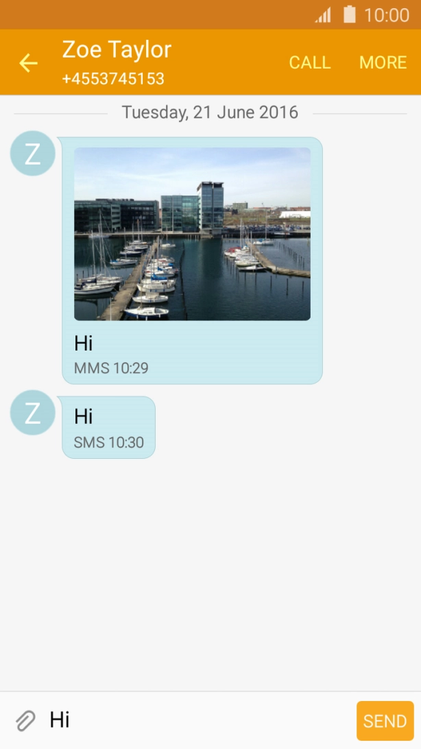 Key in the required reply and press SEND.