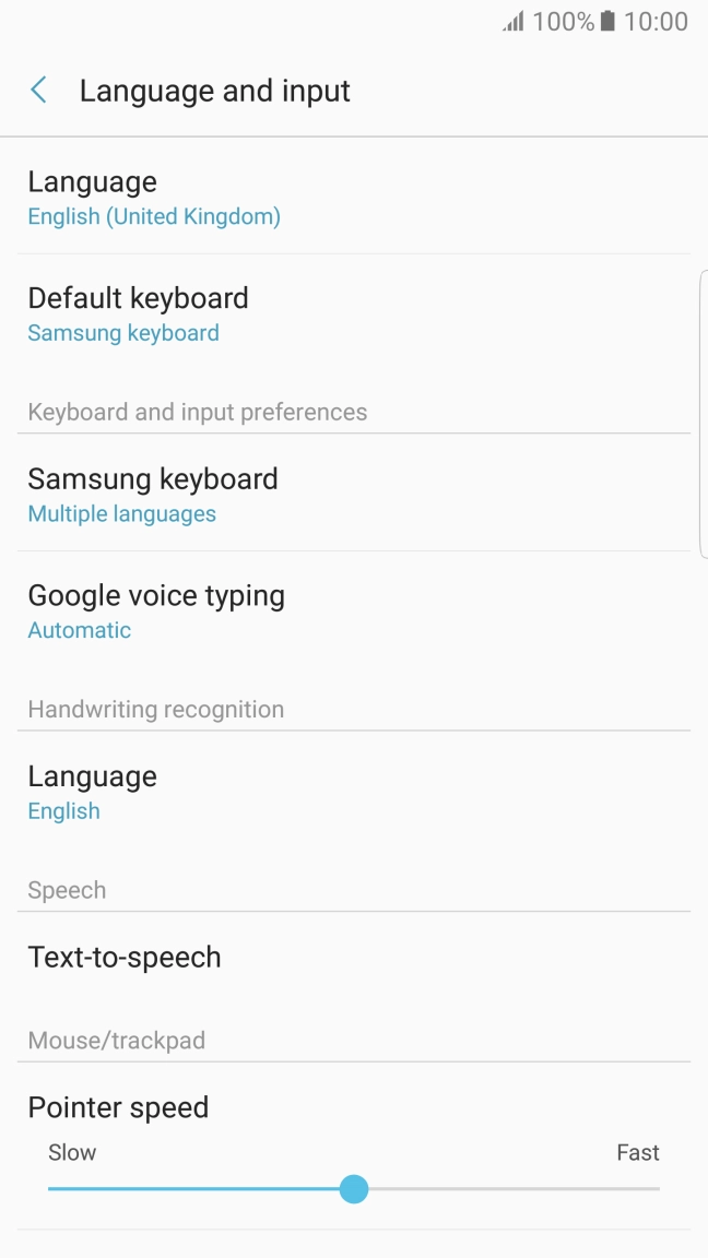 Press Samsung keyboard.