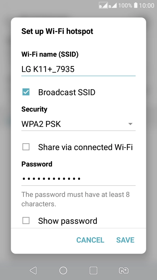 Press the field below 