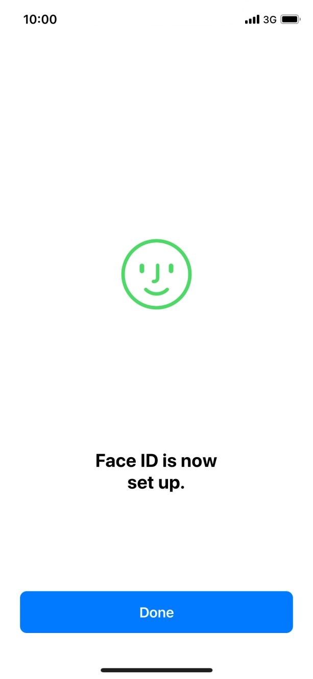 Press Done. If you haven't previously selected a phone lock code, key in a code of your own choice twice.