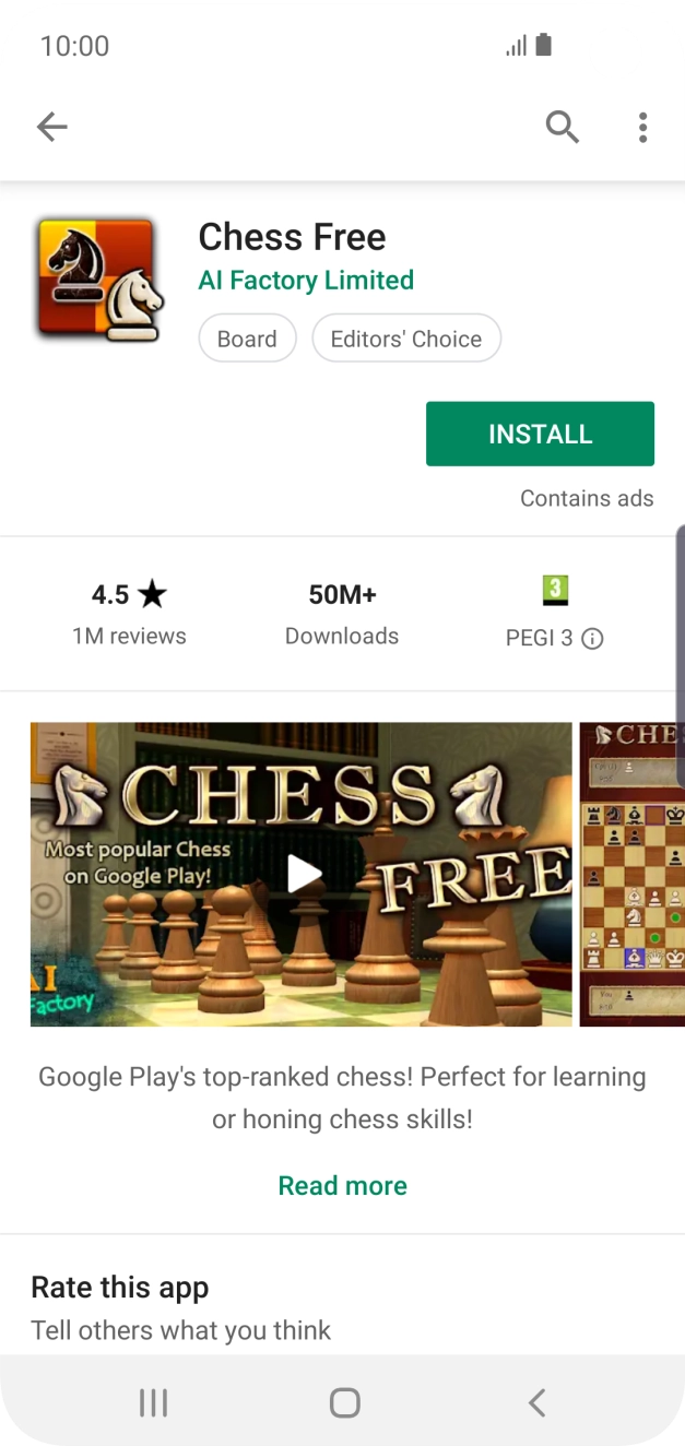 Press INSTALL and follow the instructions on the screen to install the app. Press INSTALL and follow the instructions on the screen to install the app.