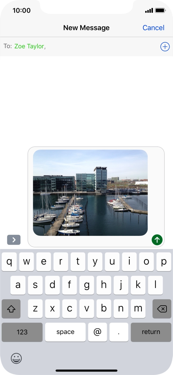 Press the text input field.