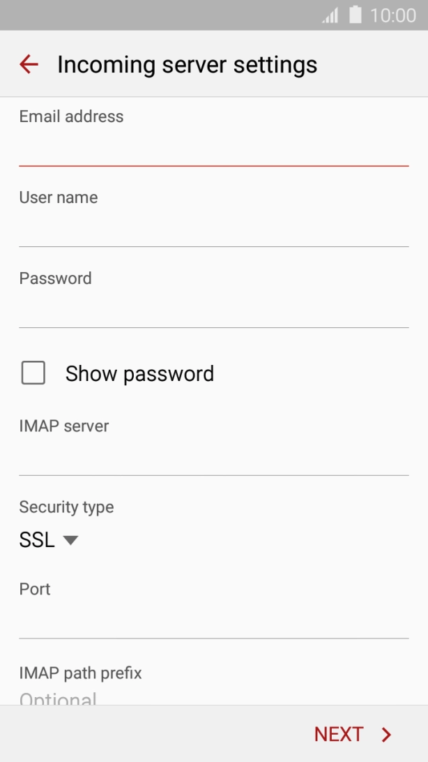 Press the field below 
