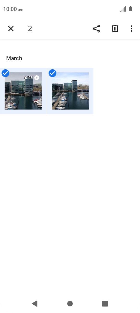 Press the share icon.