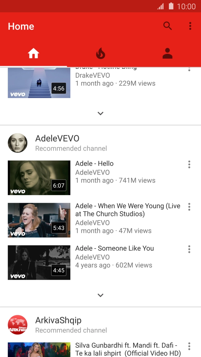 Press the profile icon. Press the profile icon.