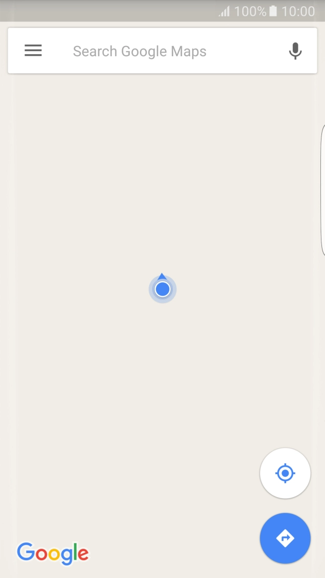 Press the search field and key in the required destination.