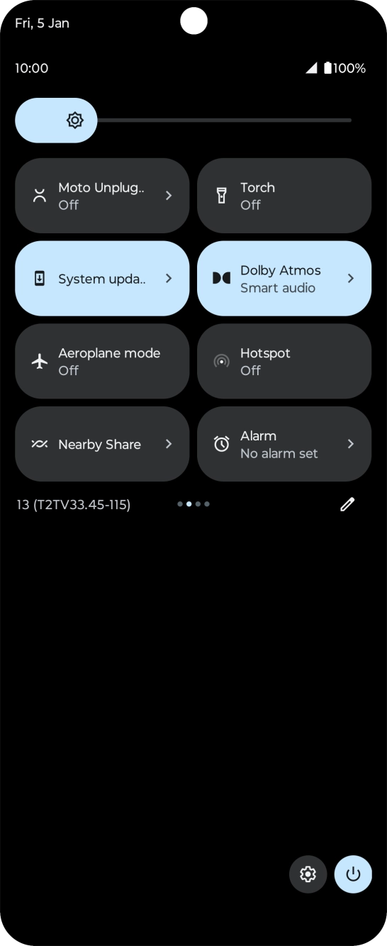 Press Aeroplane mode to turn the function on or off. Press Aeroplane mode to turn the function on or off.