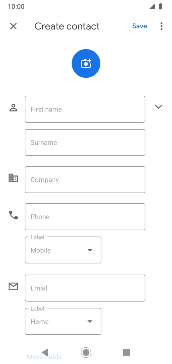 Press First name and key in the required first name.