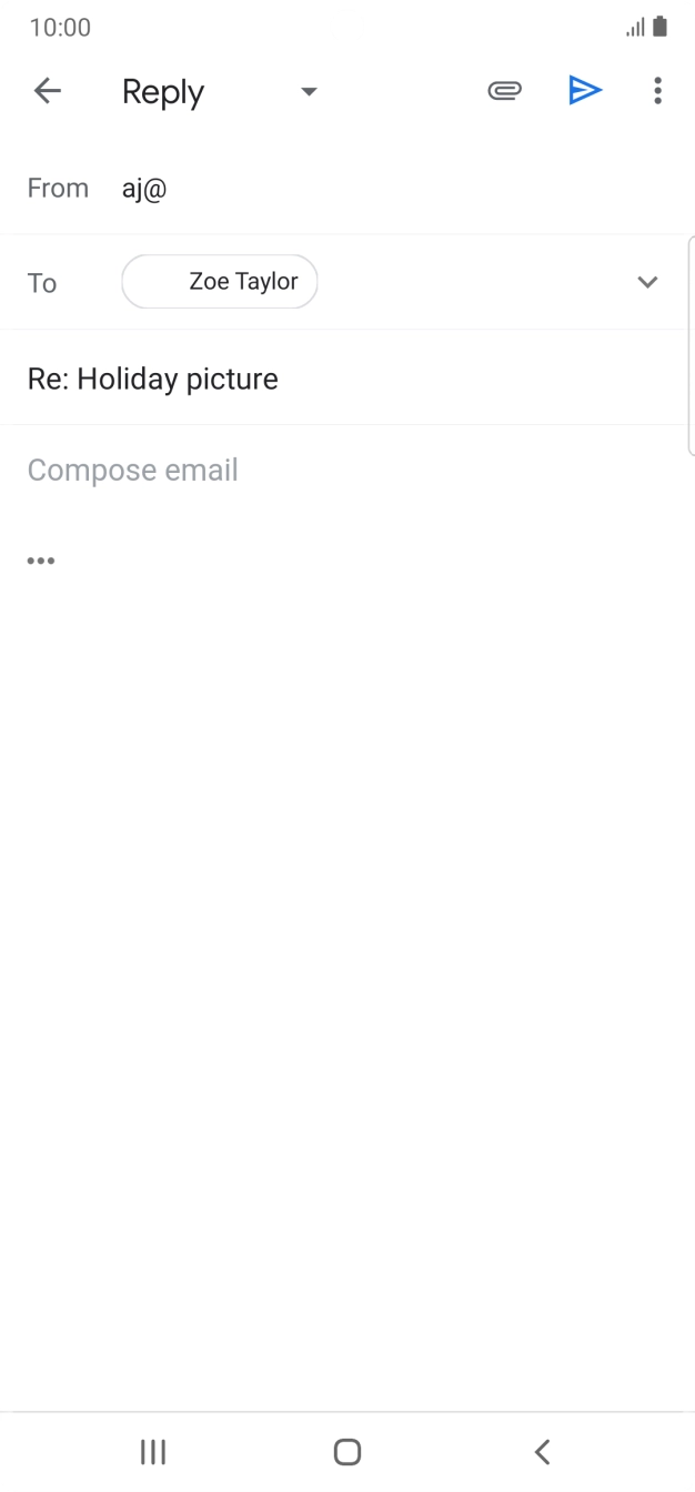 Press the text input field and write the required text.