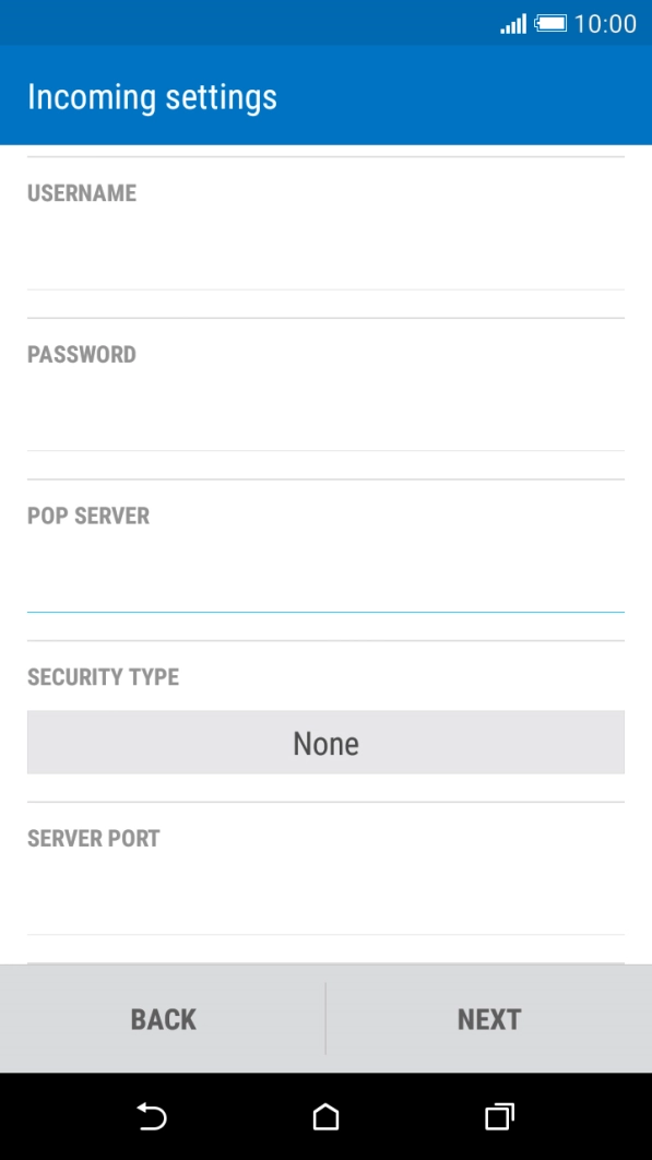 Press the field below 