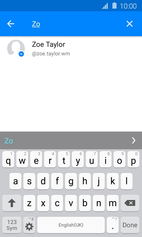 Press the required contact.