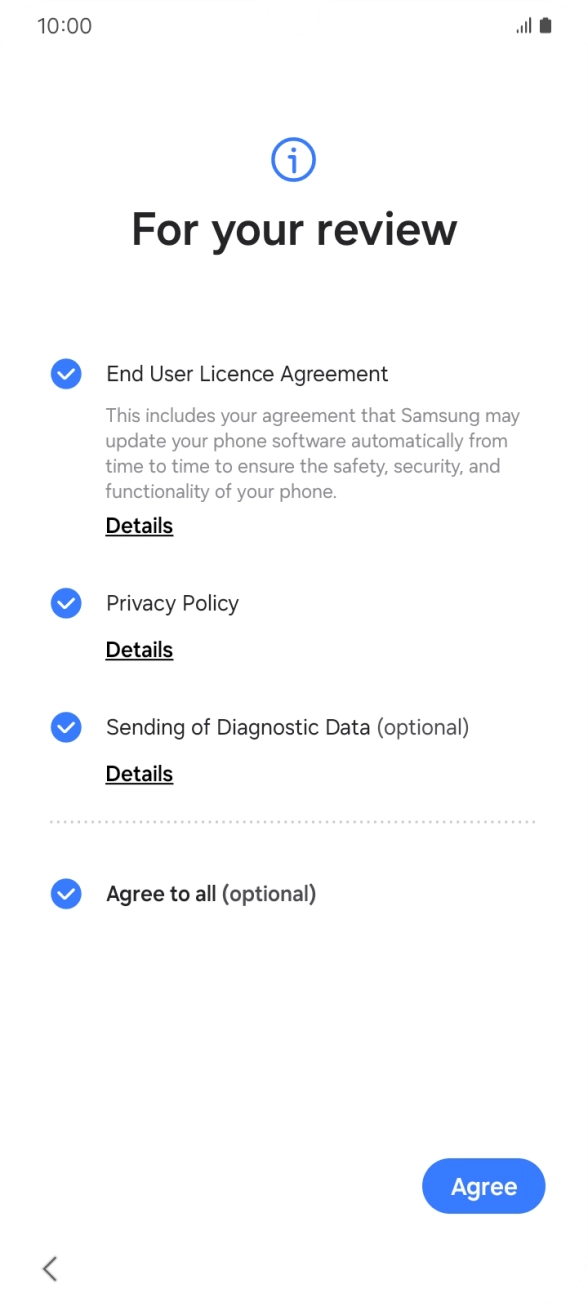 Press Agree. Press Agree.