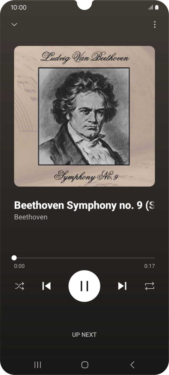 Press arrow right to go to the next audio file.