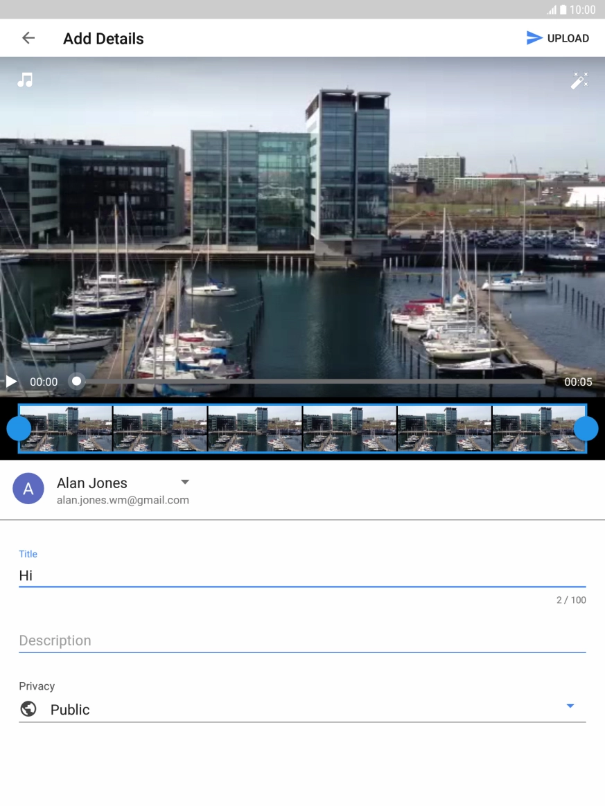 Key in the required text and press UPLOAD.