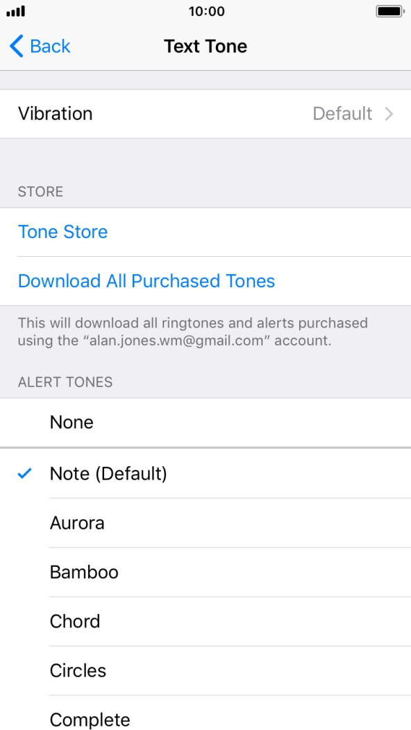 Press the different message tones to hear them.