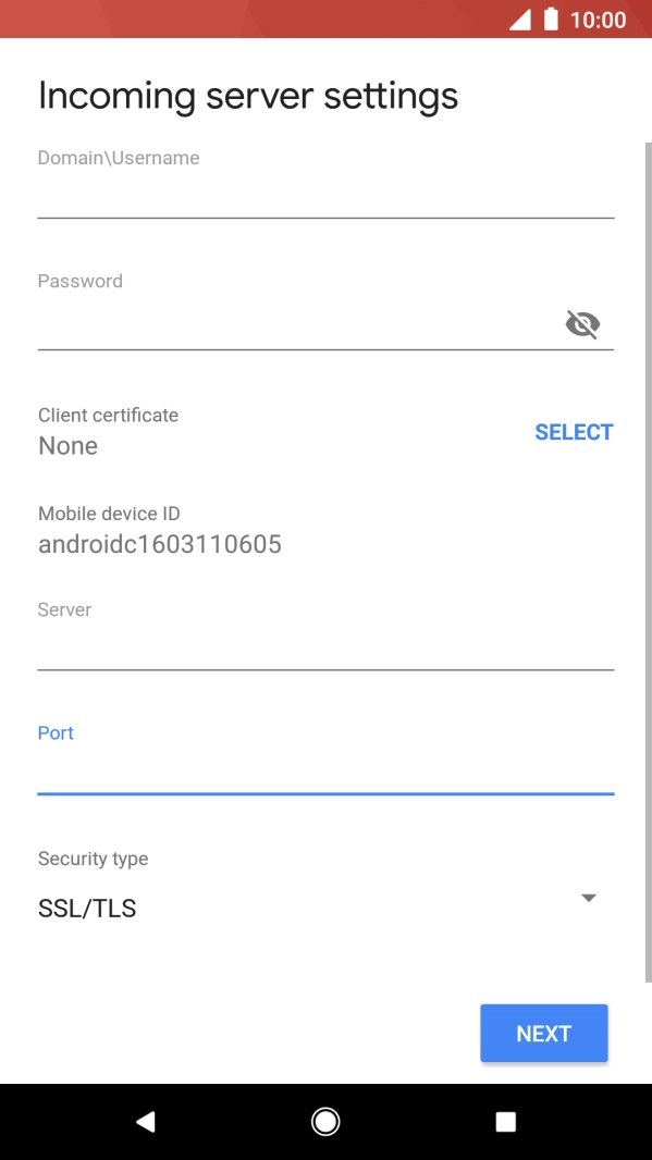 Press the drop down list below 