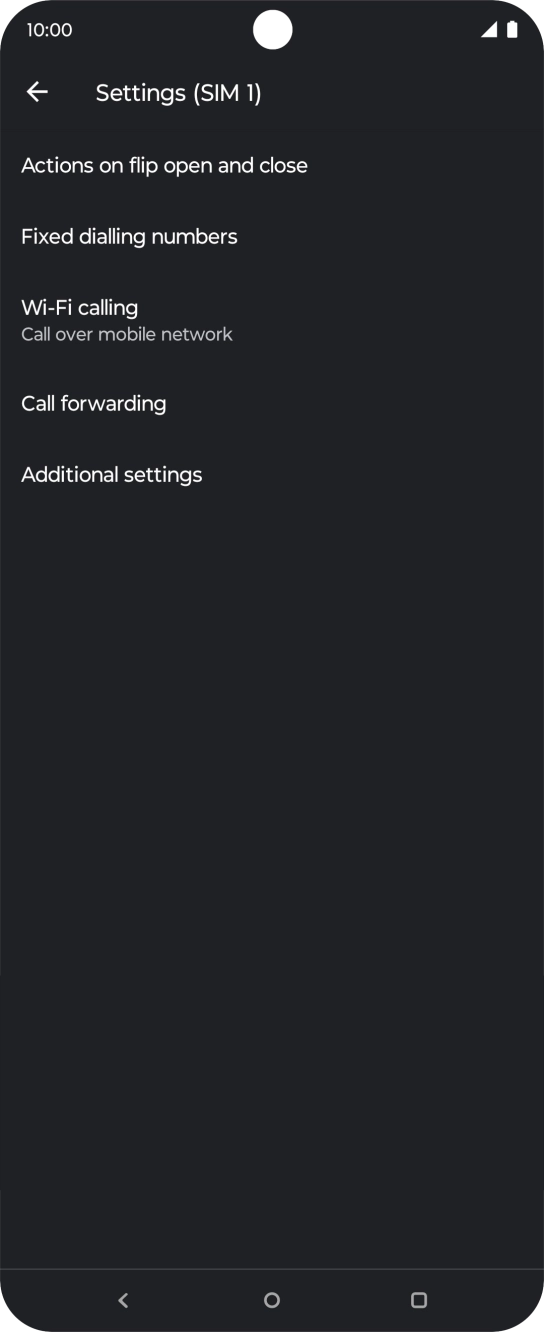 Press Additional settings.