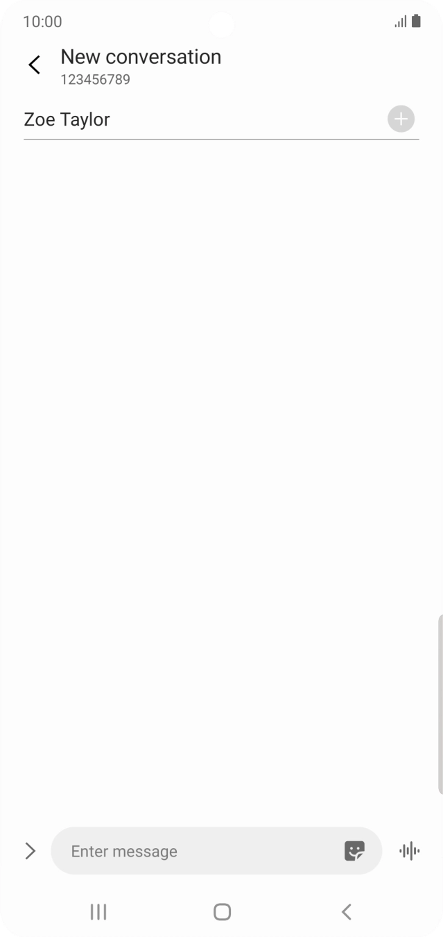 Press the text input field and write the text for your picture message.