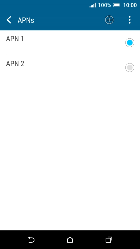 Press the field next to the data connection to activate it.