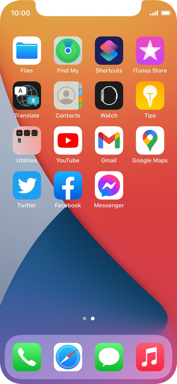 Press and hold the required app.