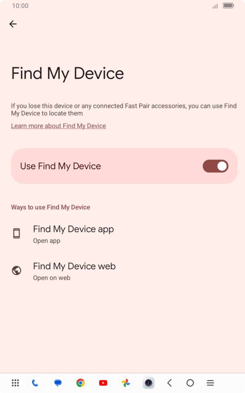 Press the Home key to return to the home screen.
