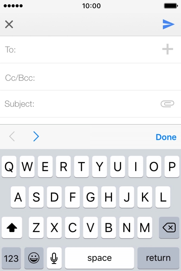 Press To and key in the first letters of the recipient's name. Press To and key in the first letters of the recipient's name.