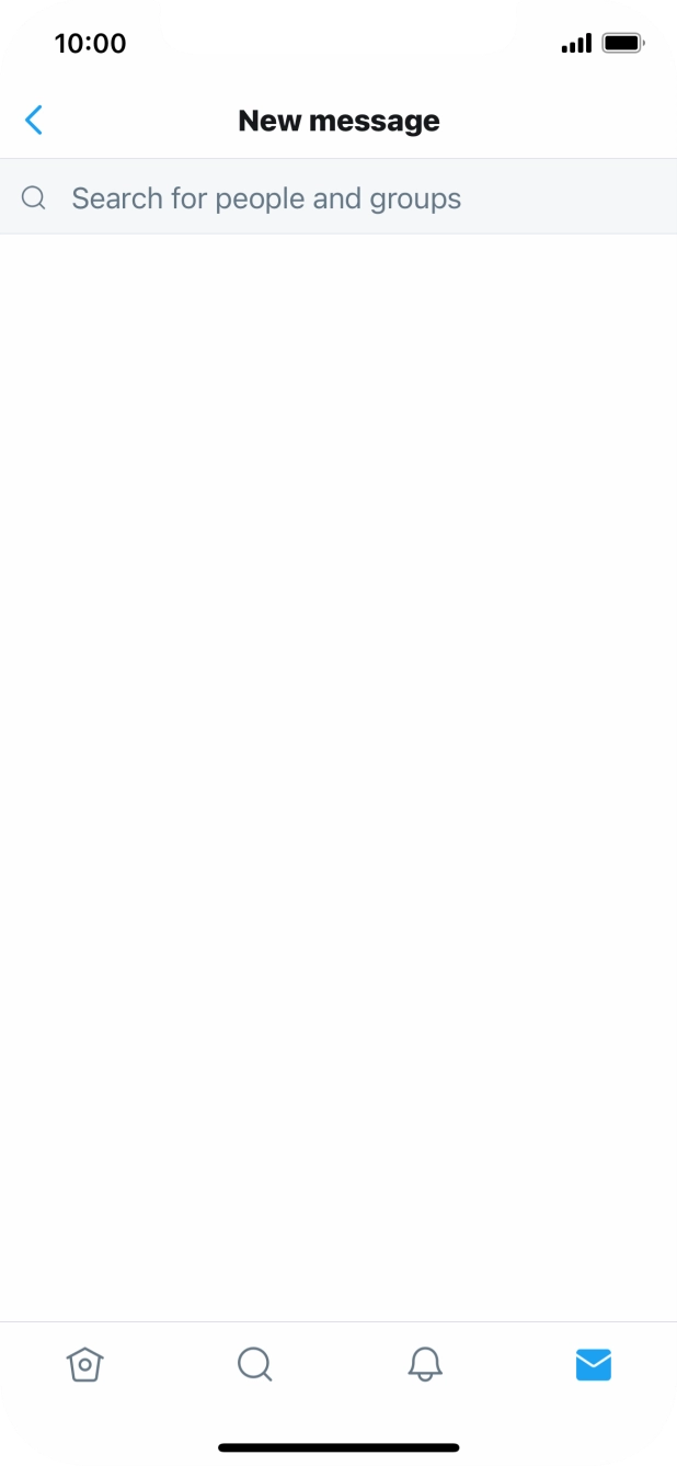 Press the search field and key in the first letters of the recipient's name.