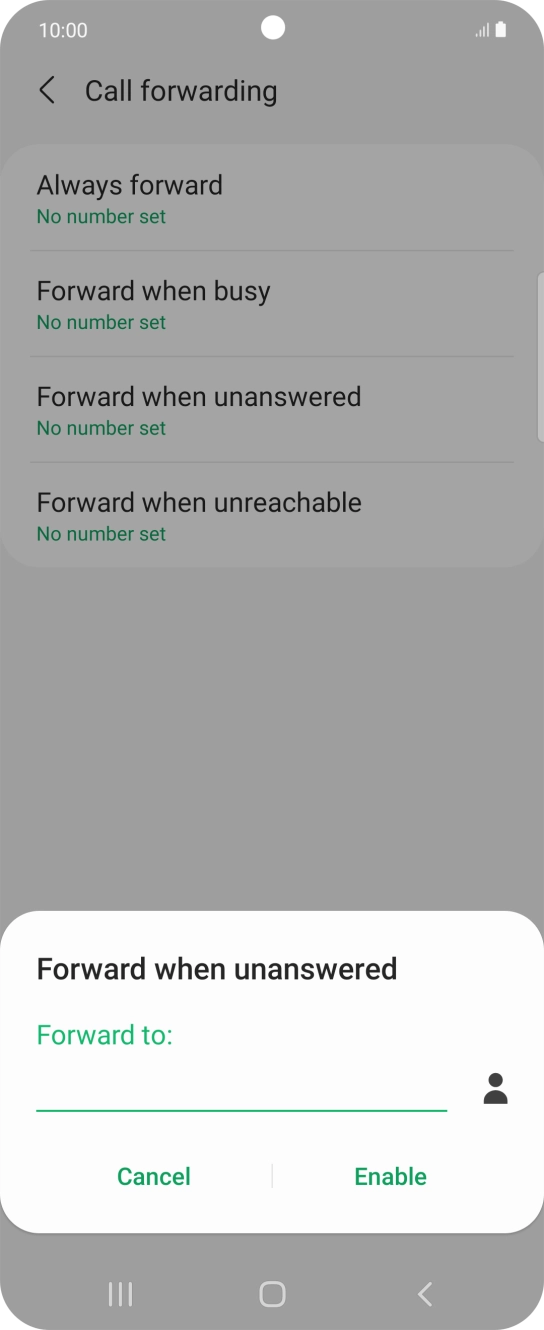 Key in +61101 and press Enable.