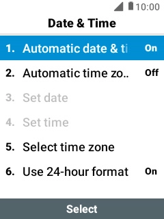 Select Automatic time zone.