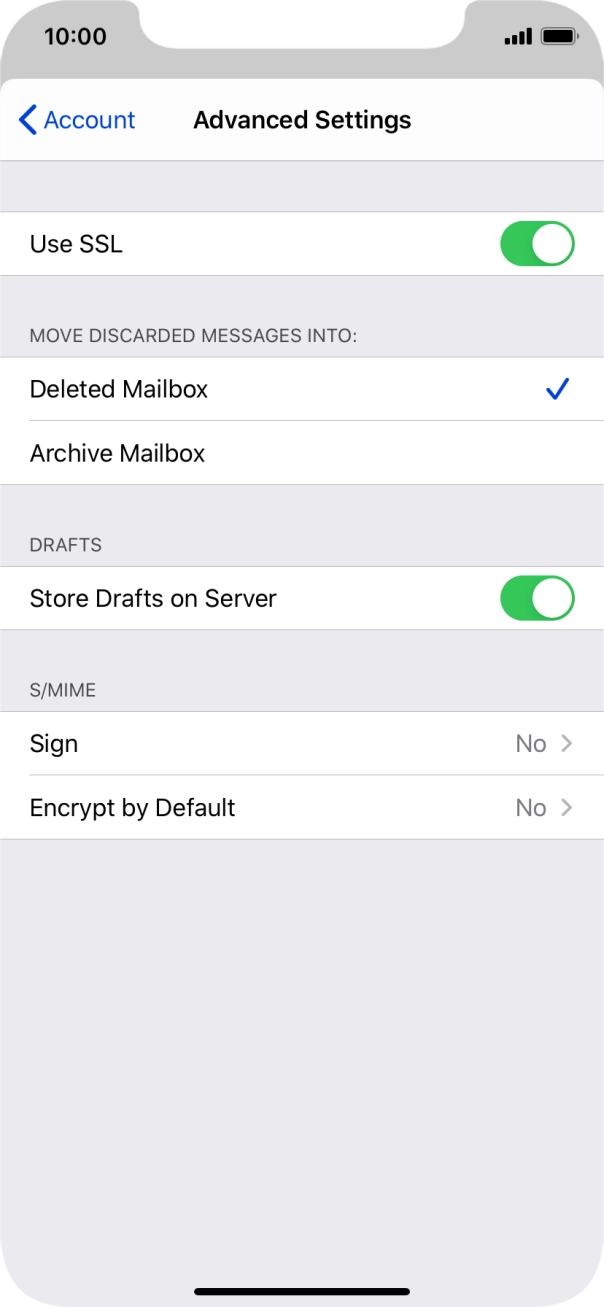 Press the indicator next to 