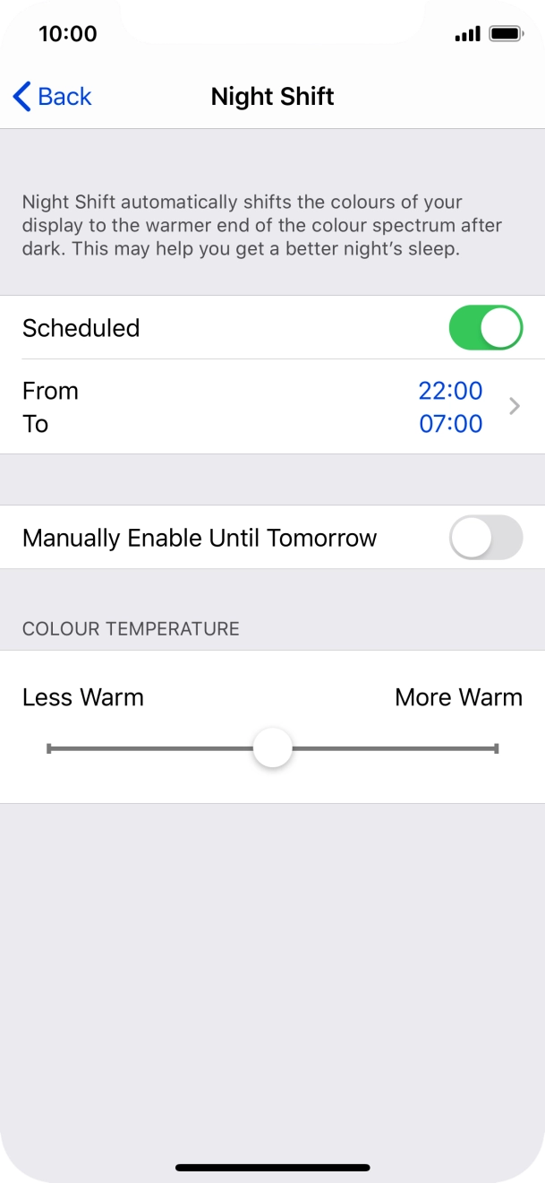 Press the indicator next to 