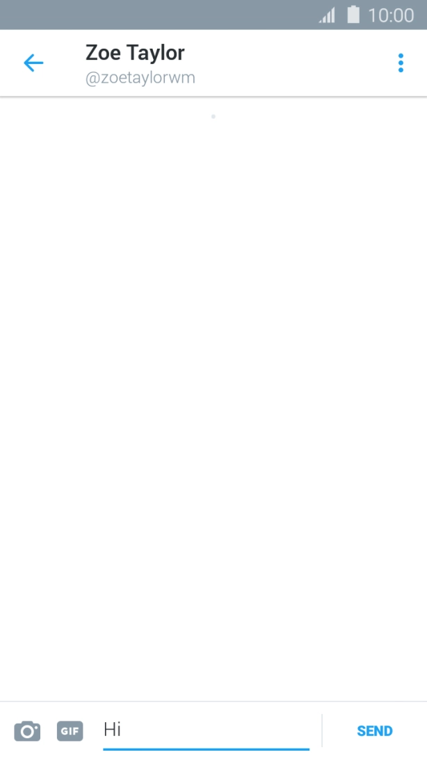 Write the required message and press SEND.