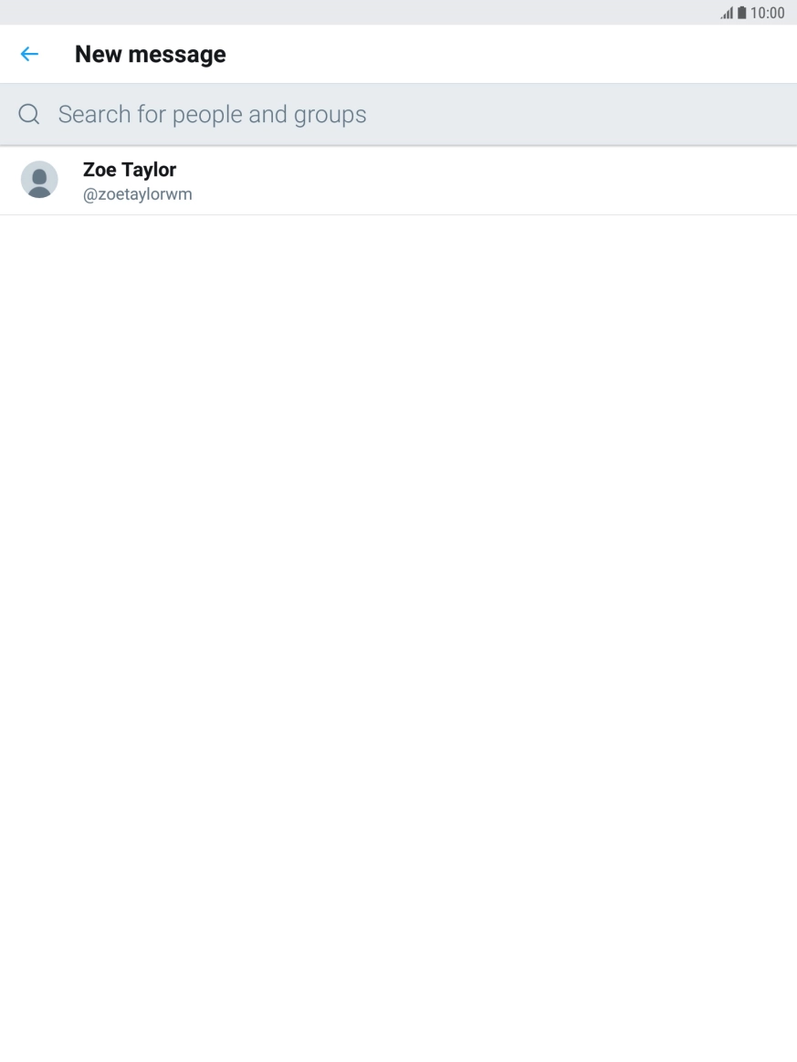 Press the search field.