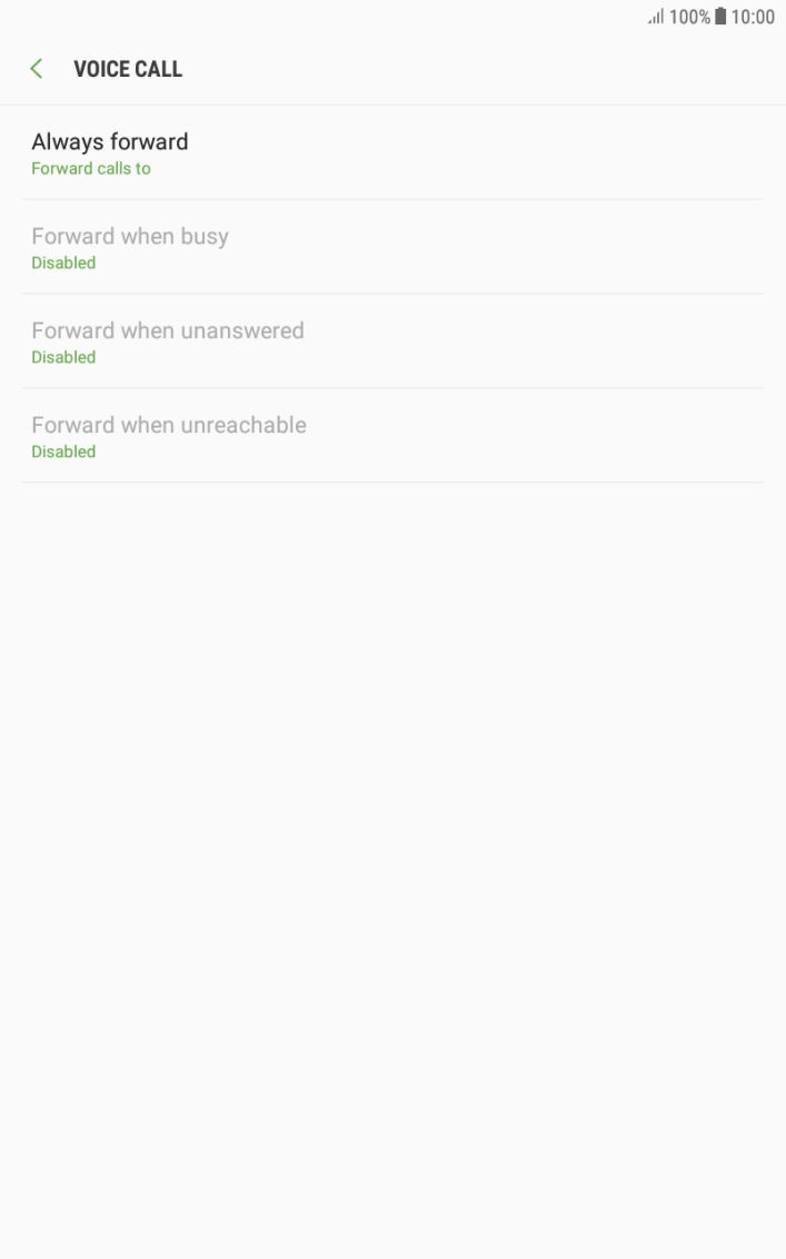 Press the required divert type.