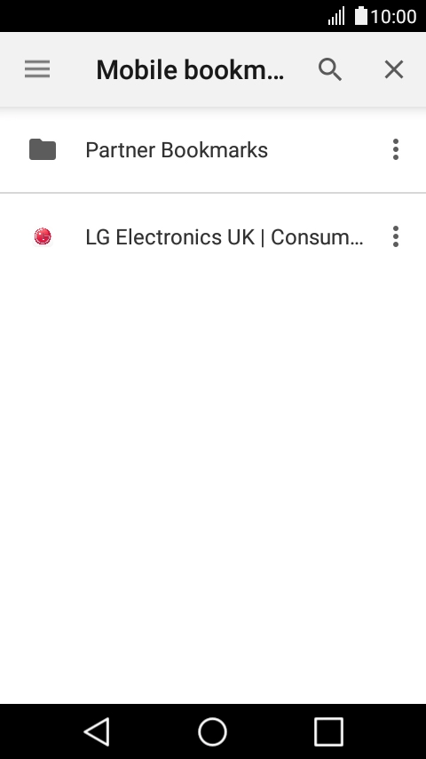 Press the required bookmark.