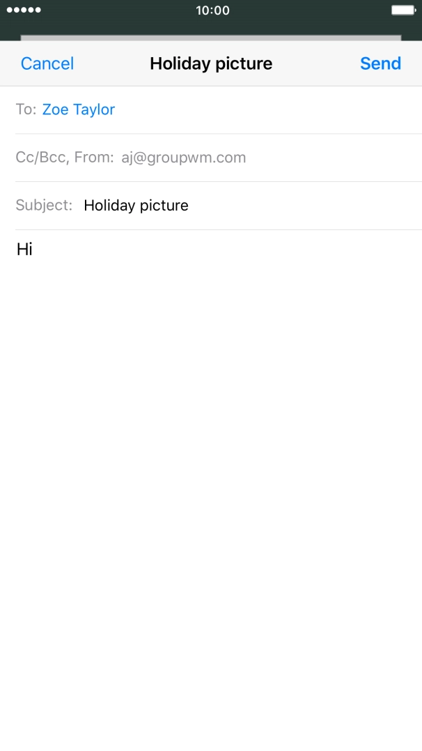 Press and hold the text input field until a pop-up menu is displayed.
