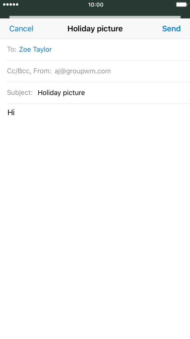 Press and hold the text input field until a pop-up menu is displayed.