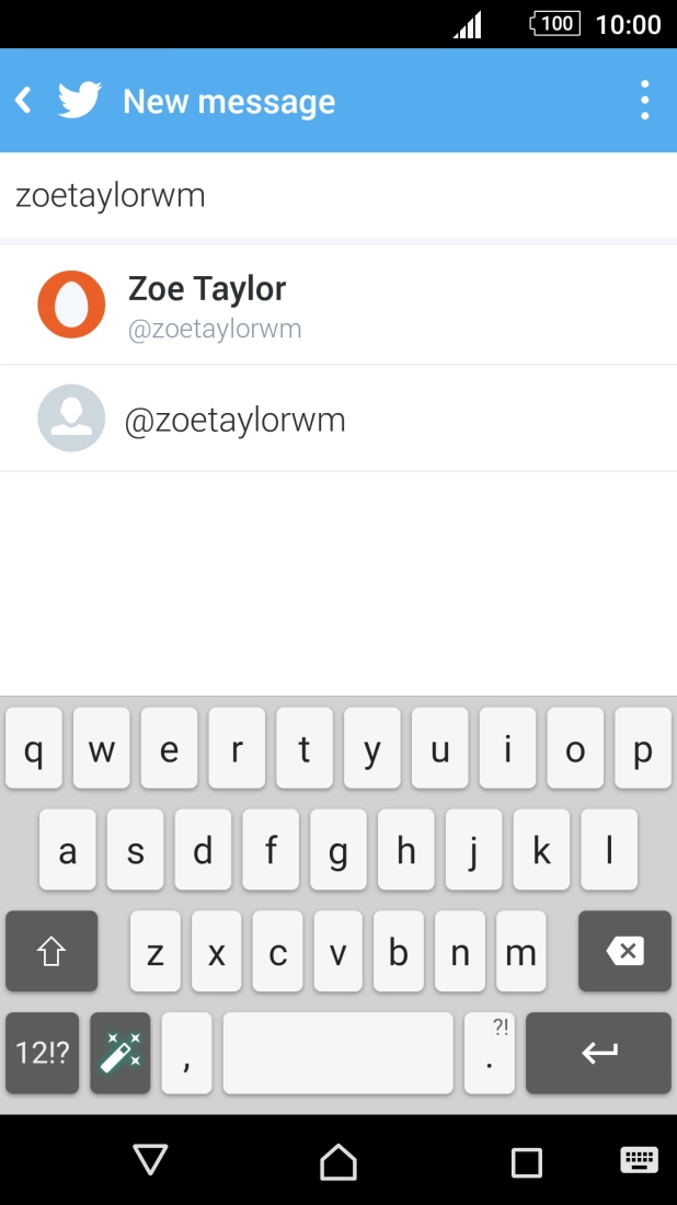 Key in the first letters of the recipient's name and press the required contact.