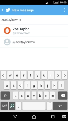 Key in the first letters of the recipient's name and press the required contact.