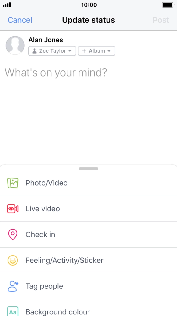Press the text input field. Press the text input field.