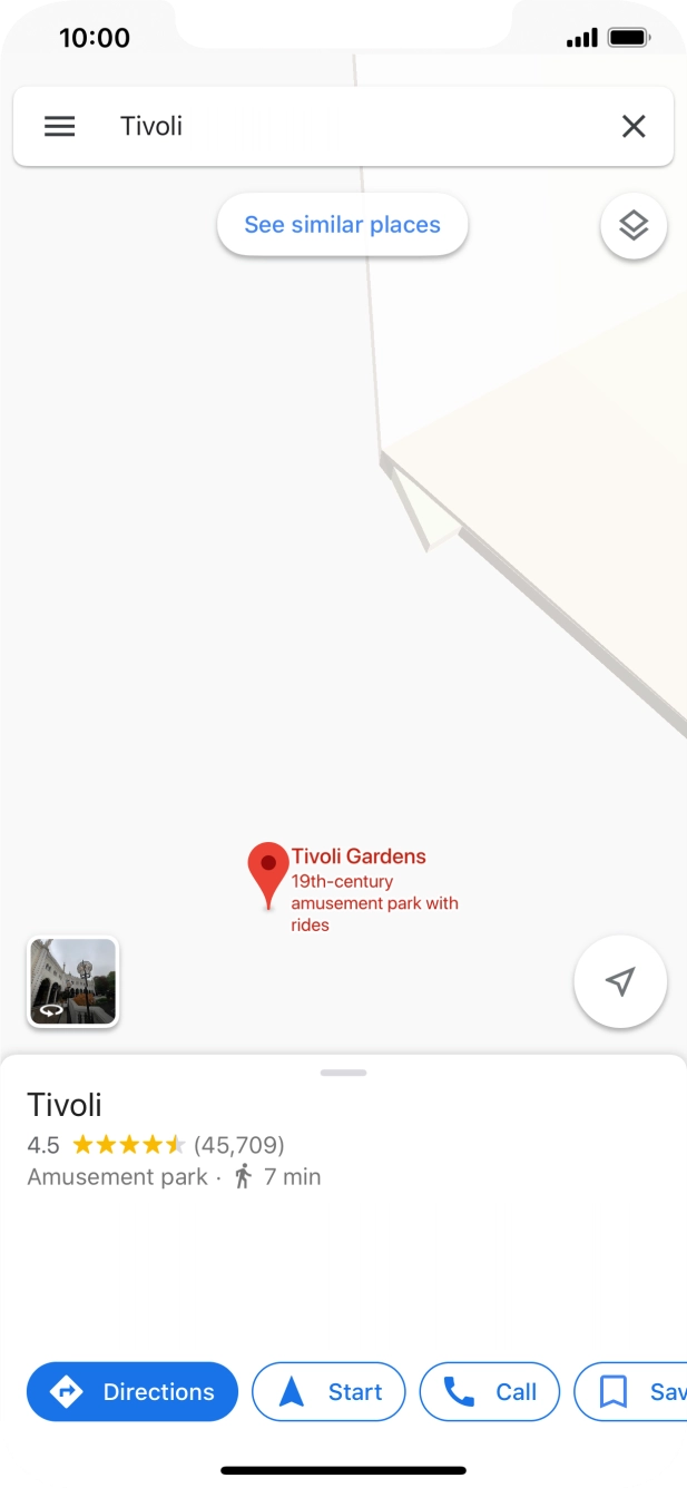 Press the destination at the bottom of the screen. Press the destination at the bottom of the screen.