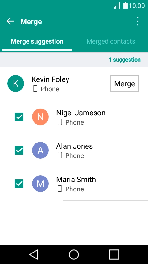 Press the menu icon.
