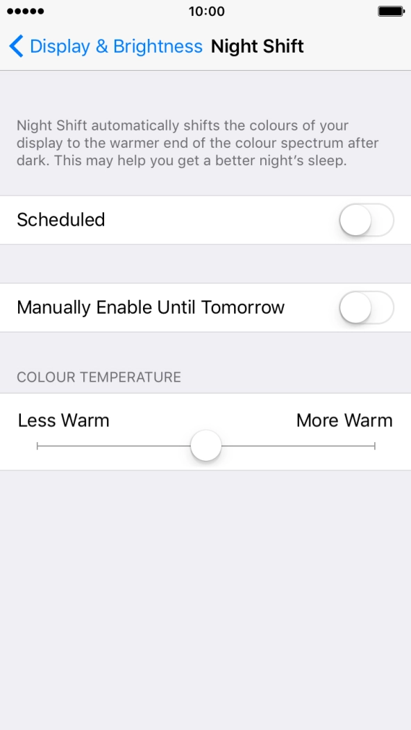 Press the indicator next to 